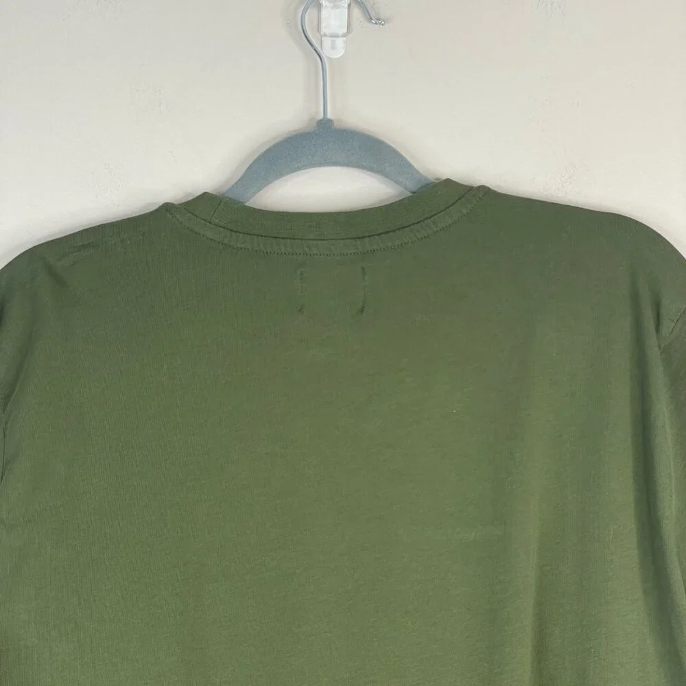 Madrid Designs Shirt Mens XLarge Green Embossed Compass Patch Detail‎ Pullover